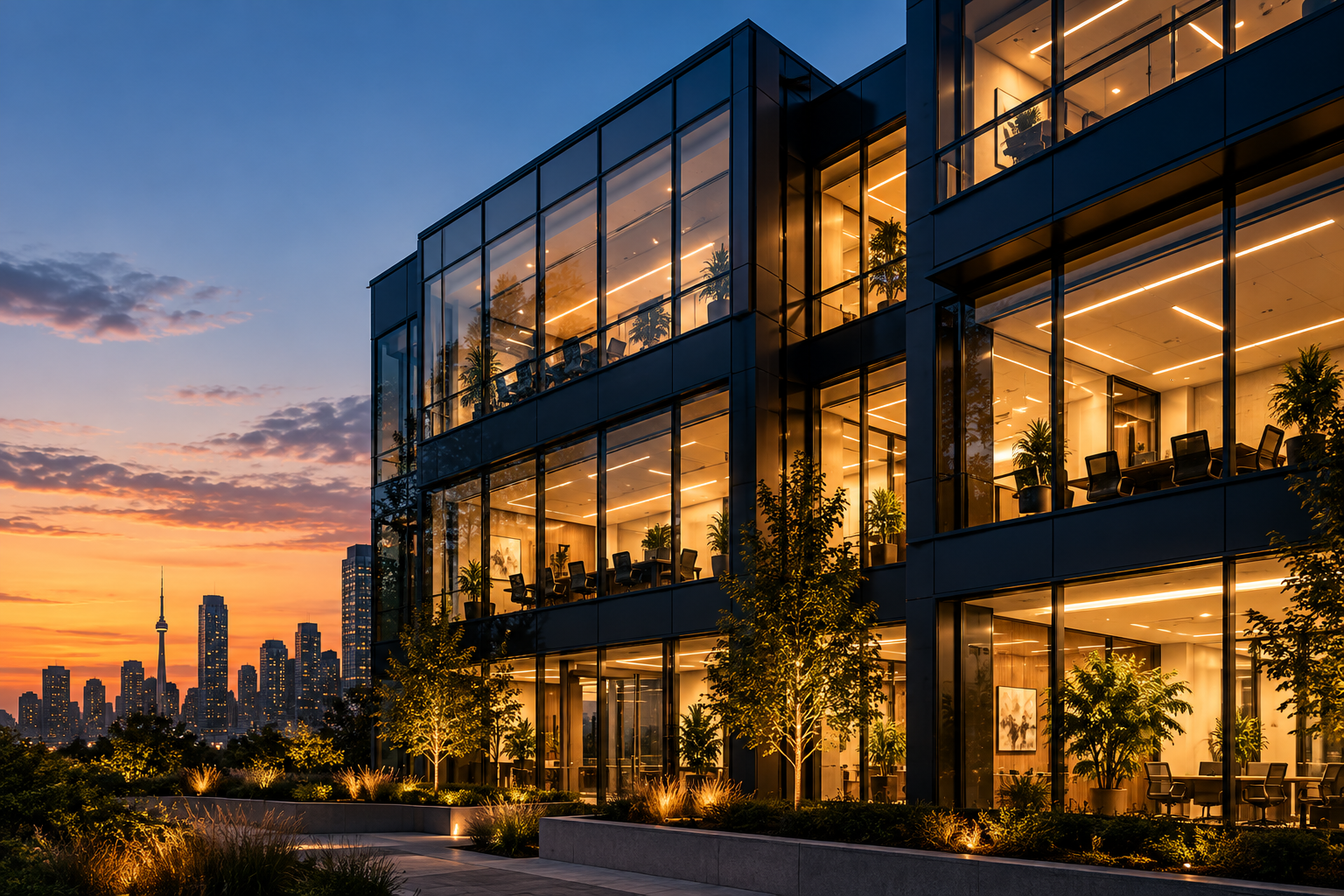 Modern commercial office building